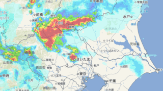 埼玉県 県北にて降雹